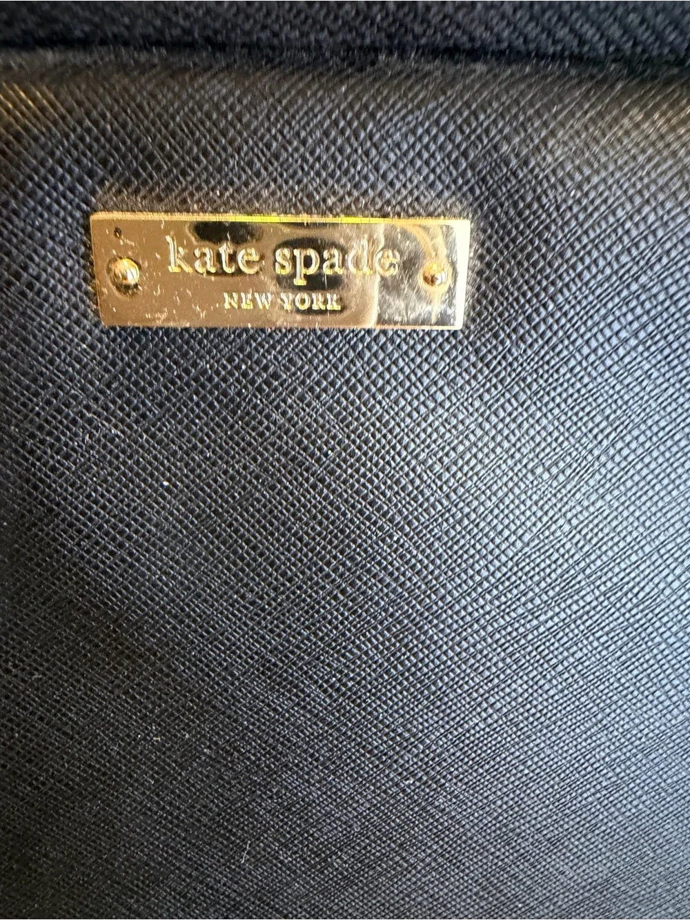 kate spade Black Saffiano Laptop Sleeve with Gold Logo